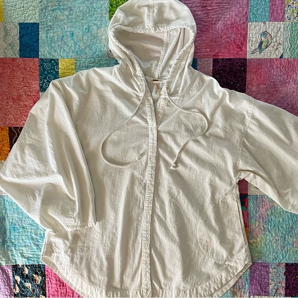 Free People Oversized “Natural White” Jacket - 100% Cotton VGUC - Picture 3 of 7